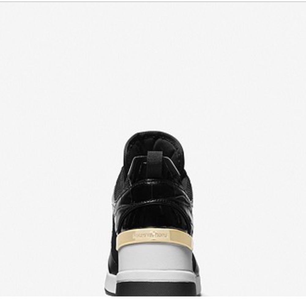 MICHAEL KORS CRISTA CANVAS TRAINER GEORGIA NYLON  LEATHERS - Picture 5 of 8